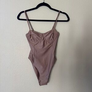 Elegant Light Mauve Bodysuit